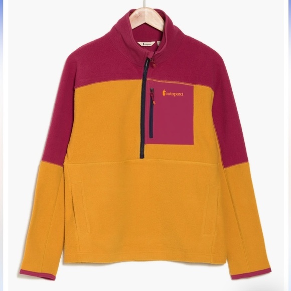 NWT Cotopaxi abrazo half zip up fleece in raspberry and amber - Picture 2 of 8